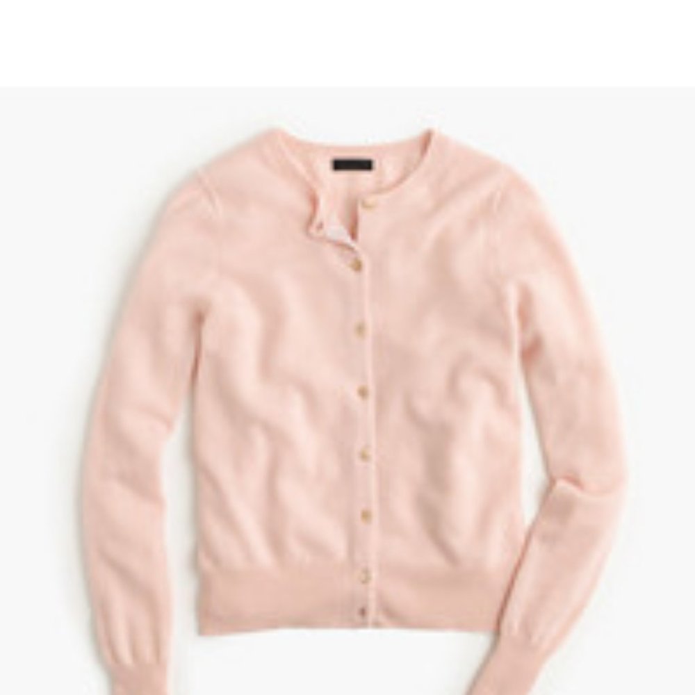 peach/pink J. Crew Collection Italian Cashmere cardigan